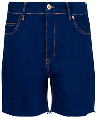 MANGO Denim Baggy Shorts, Medium Blue