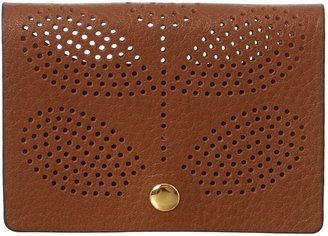 Orla Kiely Sixties stem punched brown card holder