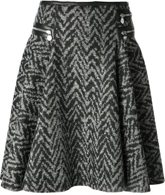 Versace A-line tweed skirt