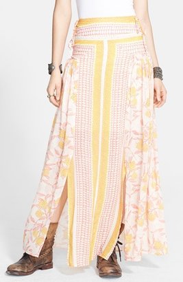 Free People 'Squared Off' Front Slit Maxi Skirt