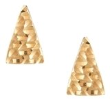 Maria Francesca Pepe Triangle Shaped Stud Earrings - Gold
