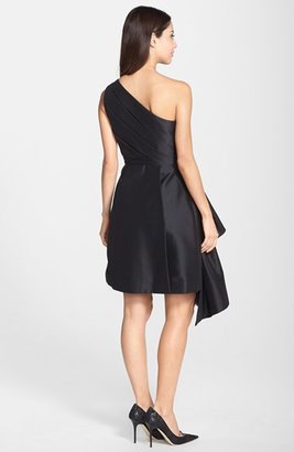 Monique Lhuillier ML One-Shoulder Faille Dress
