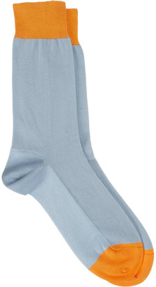 Barneys New York Pique Mid-Calf Socks