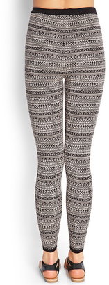 Forever 21 Abstract Sweater Knit Leggings