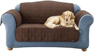 Sure Fit Quilted Suede Loveseat Pet Throw, Chocolate