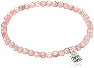 Satya Jewelry Classics Cherry Quartz Tree of Life Stretch Bracelet