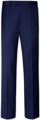 Charles Tyrwhitt Royal blue Clarendon twill Slim fit business suit trousers