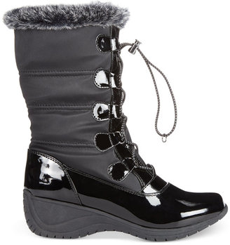 Khombu Suzi Lace Up Faux-Fur Cold Weather Boots