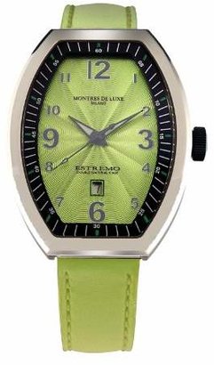 Montres de Luxe Women's EXL A 8304 Estremo Lady Stainless Steel Light Sunray Dial Luminous Leather Date Watch