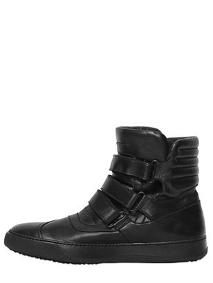 Bruno Bordese Velcro Nappa Leather High Top Sneakers
