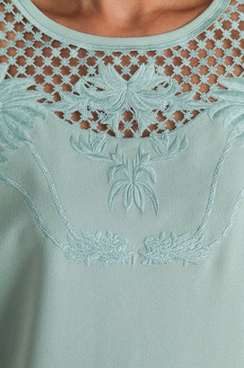 Maison Scotch Embroidered Long Sleeve Blouse