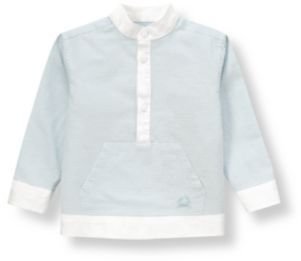 Janie and Jack Stripe Linen Blend Pullover Shirt