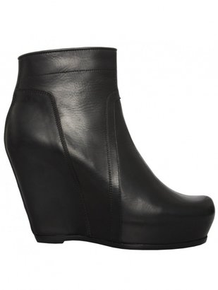 Rick Owens Classic Leather Wedge Black