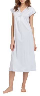 Hanro Cap-Sleeve Long Gown