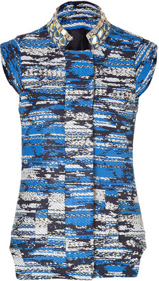 Matthew Williamson Blue-Multi Embroidered Vest
