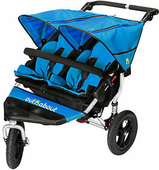 N. Out 'N' About Nipper 360 Double V4 Pushchair, Lagoon Blue