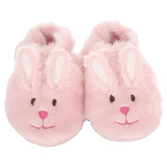 Robeez Girl's Fuzzy Bunny Soft Soles - Pink