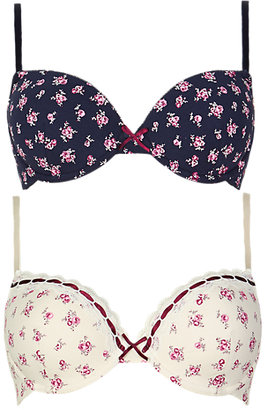 Marks and Spencer Limited Collection 2 Pack Underwired Padded Assorted Plunge Bra A-DD