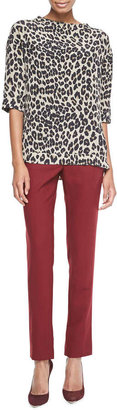 Etro Classic Ankle Pants, Red