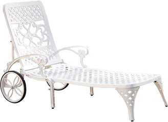 JCPenney Home Styles Biscayne Outdoor Chaise Lounge Chair - White Finish