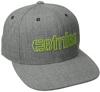 Etnies Men's Corporate Outline Snapback Hat, Grey/Heather, One Size
