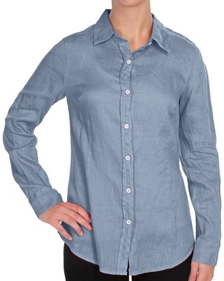 @Model.CurrentBrand.Name dylan vintage Linen Boyfriend Shirt - Long Sleeve (For Women)