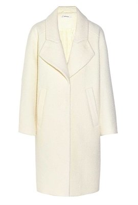 Carven Laine Boucle Curly Wool Coat