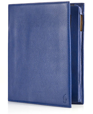 Polo Ralph Lauren Pebbled Leather Media Case - COBALT BLUE