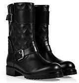 Marc Jacobs Quilted Leather Biker Boots in Black