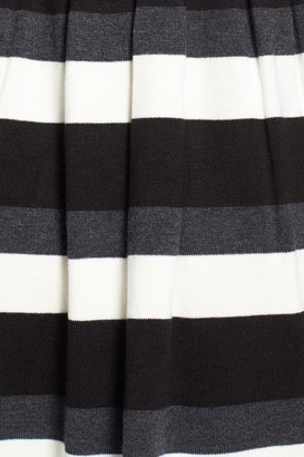 Vince Camuto Stripe Long Sleeve Fit & Flare Sweater Dress (Petite)
