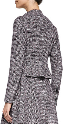 Theory Kinde Front-Zip Tweed Jacket