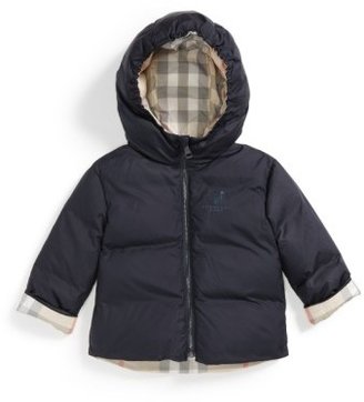 Burberry Infant Girl's Reversible Hooded Down Coat