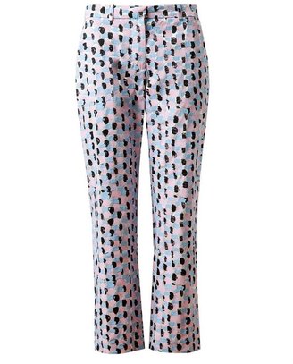 J.W.Anderson ‘Paint Brush’ Printed Silk Cigarette Trousers
