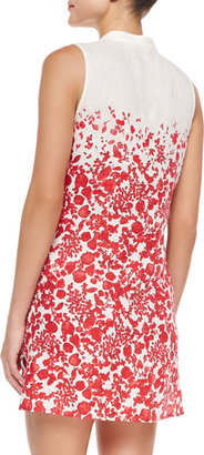 Tory Burch Issy Floral-Print Voile Sundress