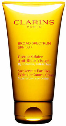 Clarins Sunscreen for Face, Wrinkle Control Cream SPF 50, 2.5 oz./ 74 mL