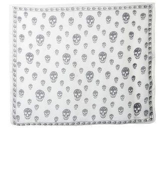 Alexander McQueen Skull-print chiffon scarf