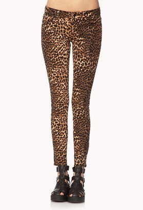 Forever 21 Untamed Leopard Skinny Jeans