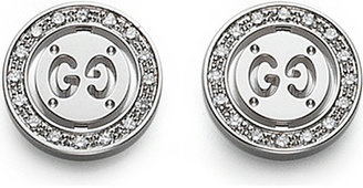 Gucci Icon Twirl 18ct white-gold and diamond stud earrings