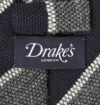 Drakes Striped Silk, Mohair and Wool-Blend Tie