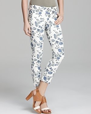Vince Camuto Flower Printed Skinny Jeans