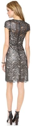 L'Agence Lace Dress with Silk Slip