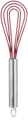 Cuisipro 74697005 10-Inch Silicone Flat Whisk, Red/Silver