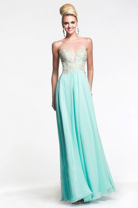 Faviana S7325 Long Strapless Prom Gown