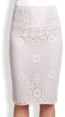 Burberry Crochet Lace Pencil Skirt
