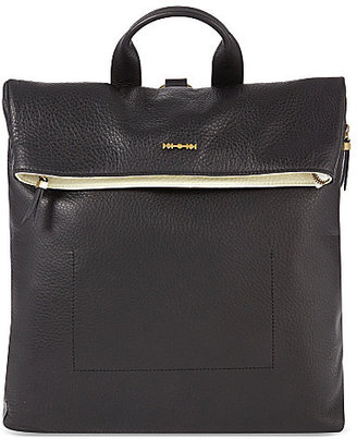 McQ Contrast leather fold-over backpack