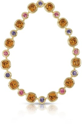 Forzieri Purple, Pink and Orange Crystals Necklace