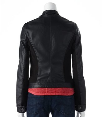 Rock & Republic studded faux-leather motorcycle jacket - women's