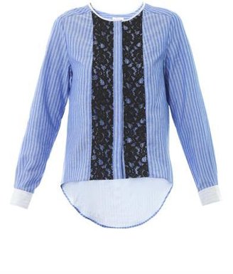 Sea Oxford stripe blouse