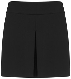Warehouse Pleat Front A-line Skirt, Black