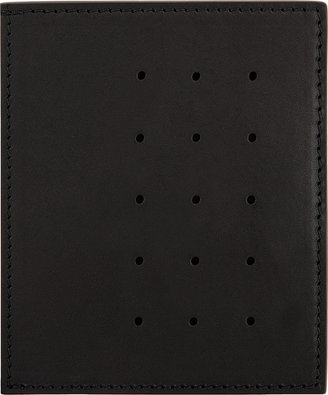 Rick Owens Black Matte Leather Perforated Card Holder